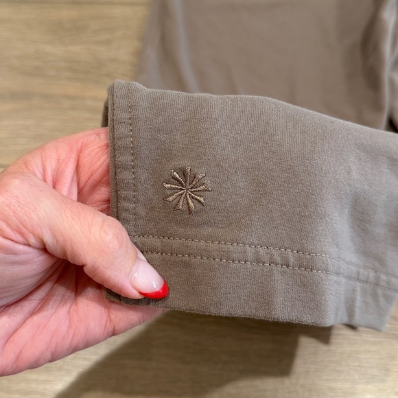 ATHELTA Brown Clay‎ Retroterry Tapered Pant Active Lounge Soft Cotton Terry Sz S - Picture 10 of 12